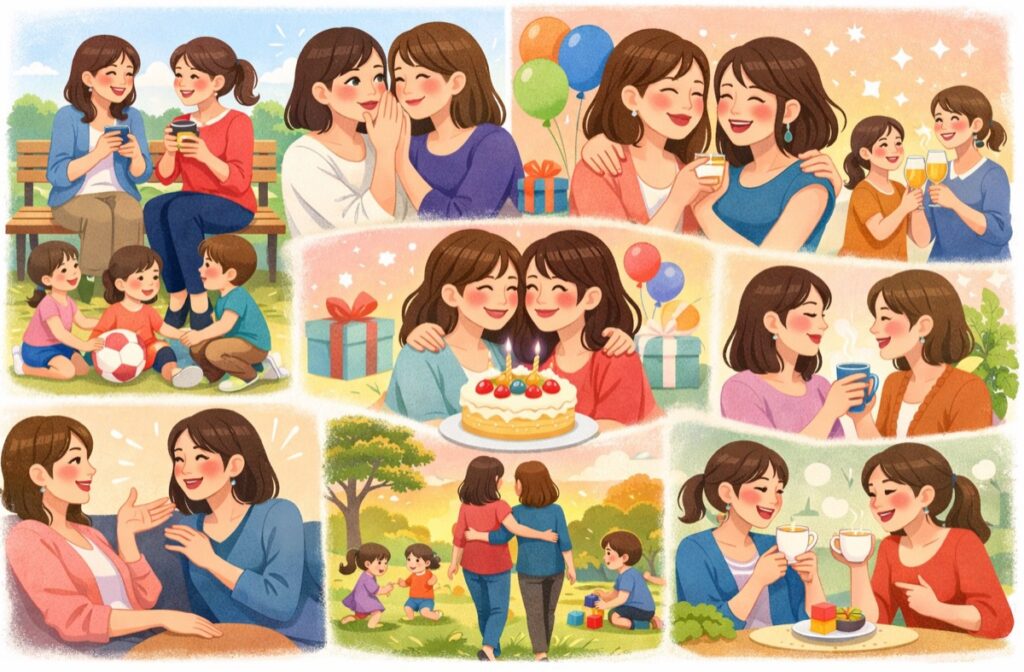 一緒にいることの楽しさを感じさせるメッセージ