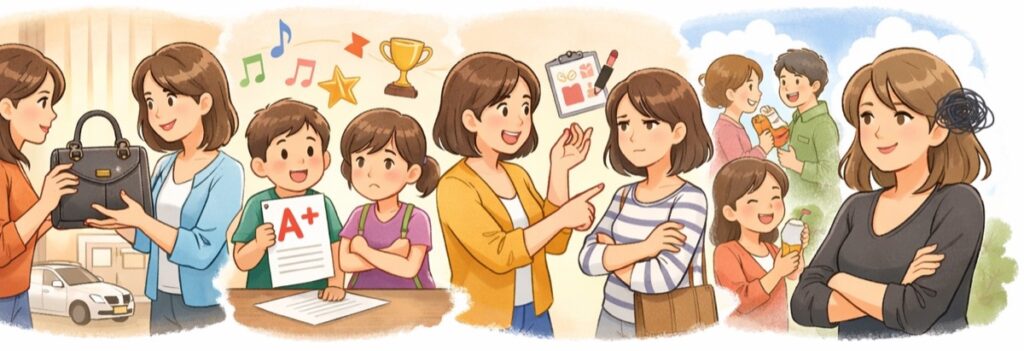 嫉妬心の強いママ：クレクレなママ