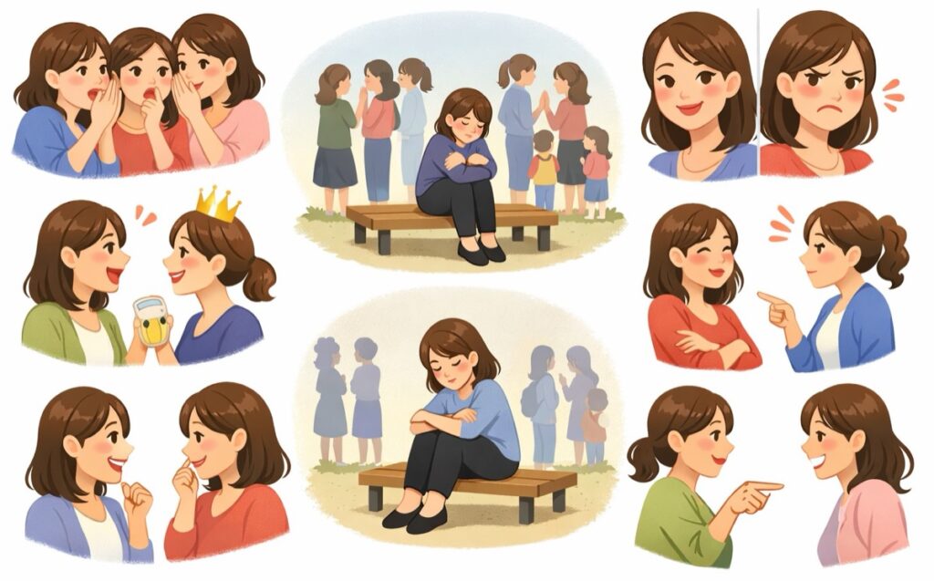 態度が変わるママ：八方美人すぎる