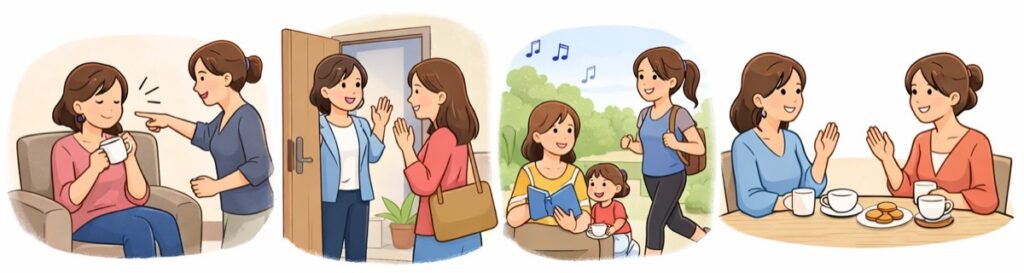 強引なママ：無理強いをしない