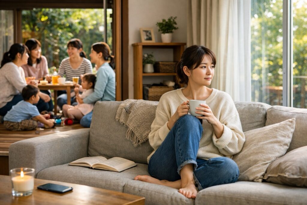 一人の時間を好むママ