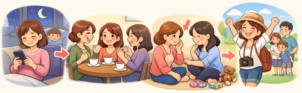 ママの時間をもっと楽しめる