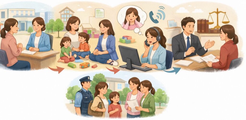 地域のサポート窓口に話を聞いてもらう