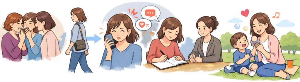 いじめの主犯のママ友とは距離をおく