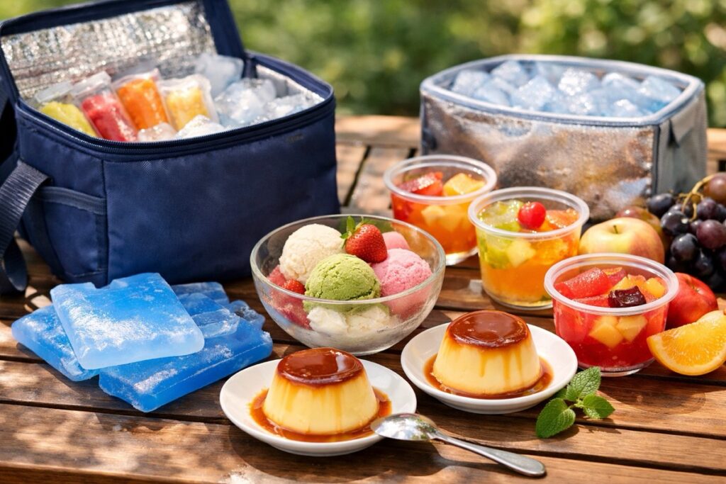 冷たいスイーツ：夏は特に人気