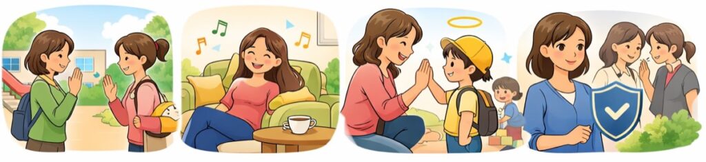 あいさつだけの関係を保つ