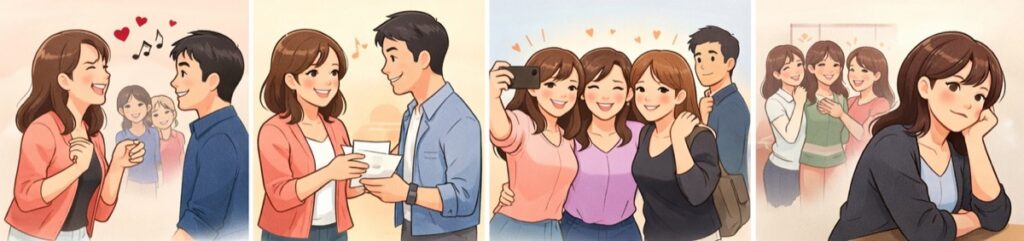 異性(いせい)の前で違う顔を見せる