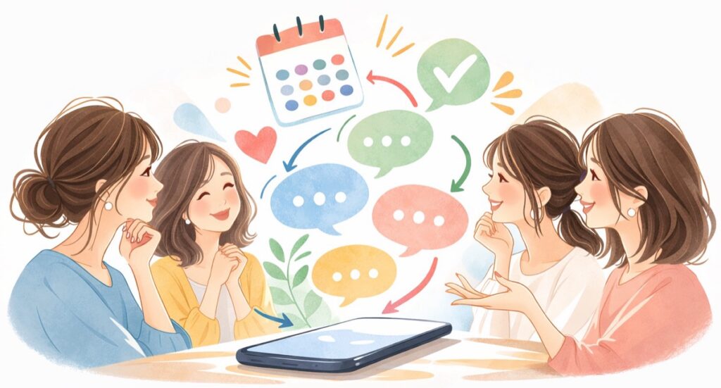 みんなの意見を待ってから話を進めよう