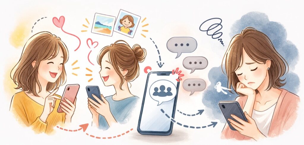 グループでのプライベートなおしゃべり