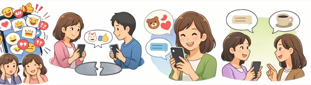 スタンプはほどほどにね