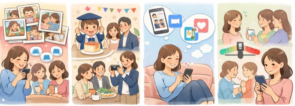 家族の写真、ちょっと多すぎかも？