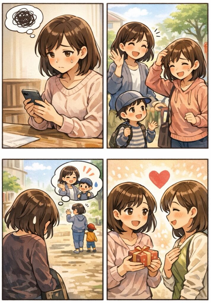 ママ友へのお礼LINE(ライン)メッセージ例文！楽に簡単にそしてシンプルに