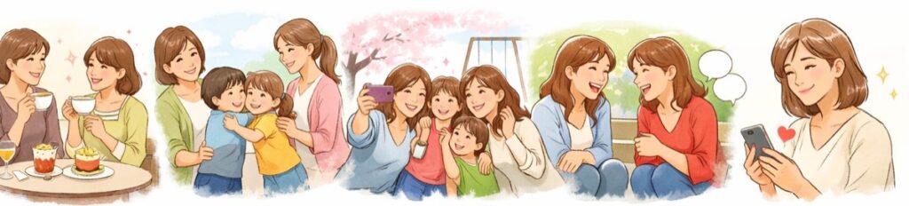 仲良くなったママ友へのお礼メッセージ