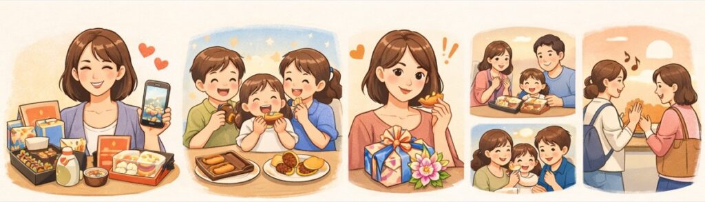 お土産(おみやげ)に対する感想も忘れずに