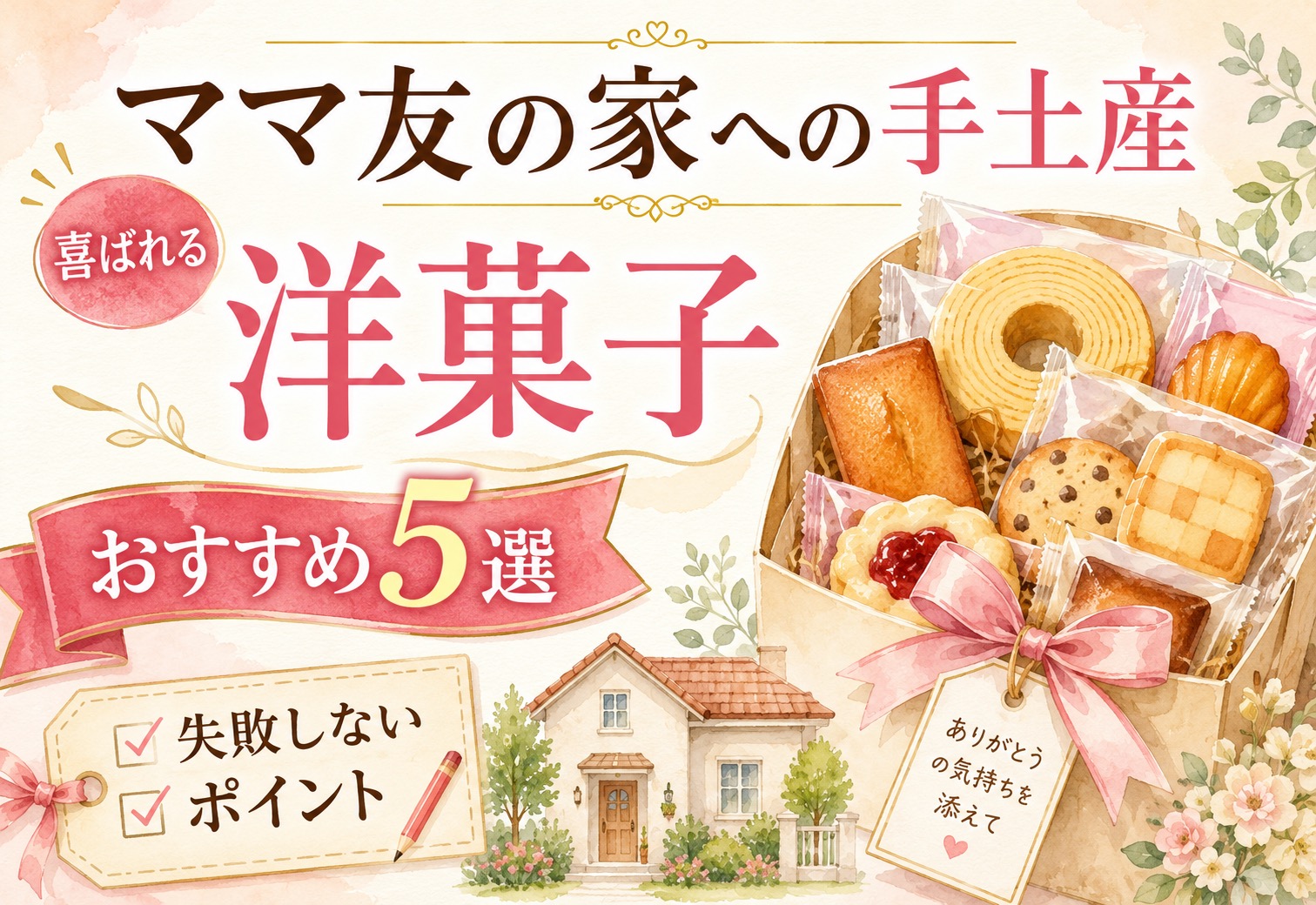 ママ友の家への手土産選びで困ったら。喜ばれる洋菓子おすすめ5選と失敗しないためのポイント