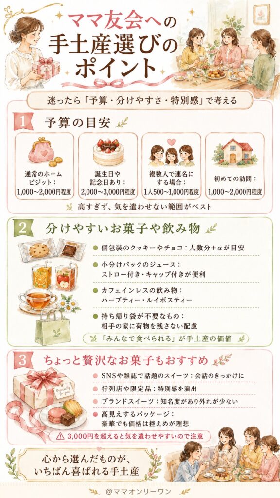 ママ友会への手土産選びのポイント