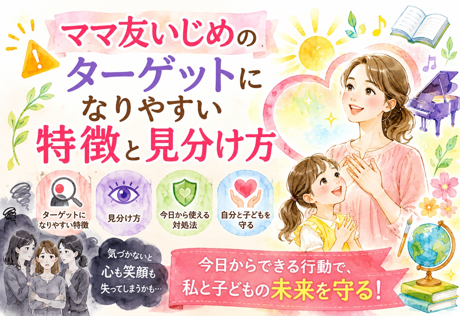 ママ友いじめのターゲットになりやすい特徴と見分け方｜今日から使える対処法で自分と子どもを守る