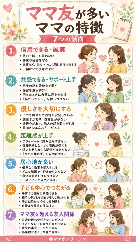 ママ友が多いママの特徴
