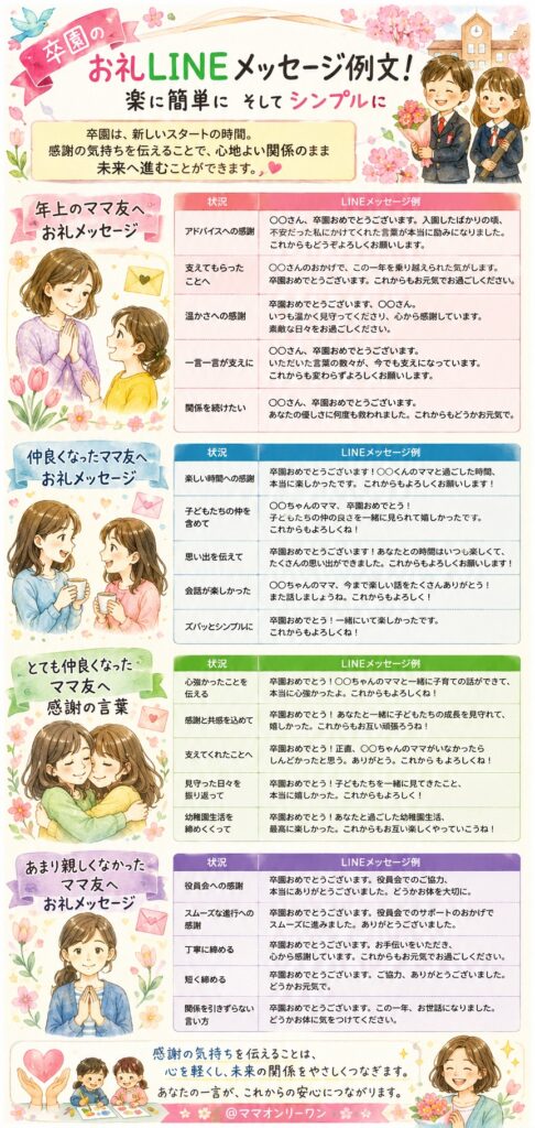 卒園(そつえん)のお礼も忘れずに