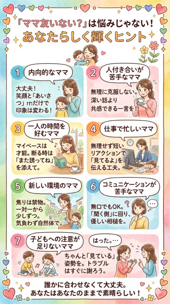 ママ友がいないママの特徴