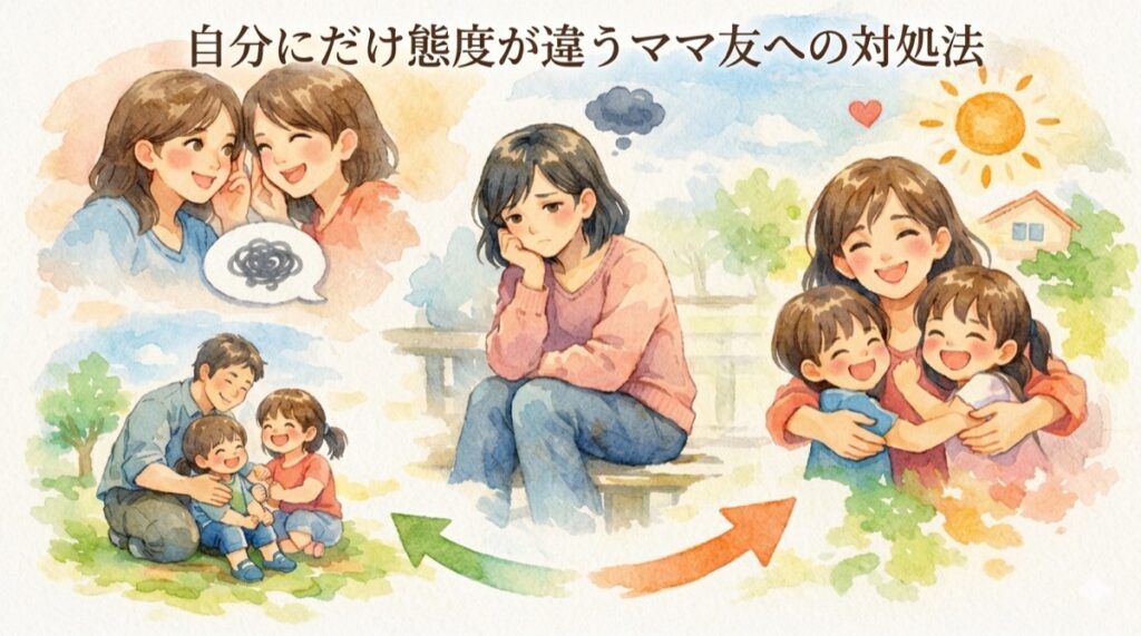 自分にだけ態度が違うママ友への対処法。その心理を深掘り。