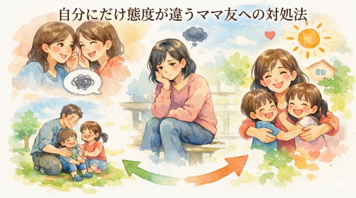 自分にだけ態度が違うママ友への対処法。その心理を深掘り。