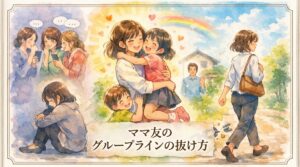 例文：ママ友のグループライン(Group LINE)の抜け方：抜けたいのに抜けられない。