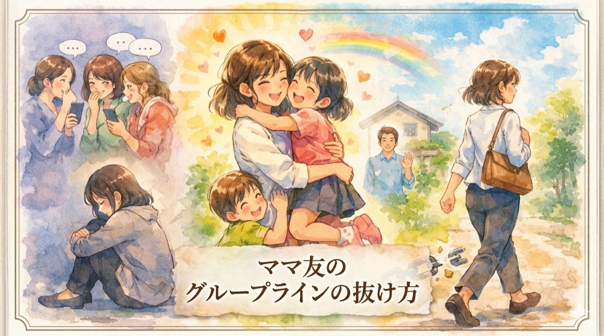 例文：ママ友のグループライン(Group LINE)の抜け方：抜けたいのに抜けられない。