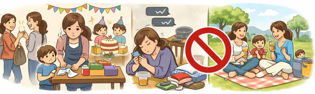 イベントに出ないと嫌な顔をするママ友