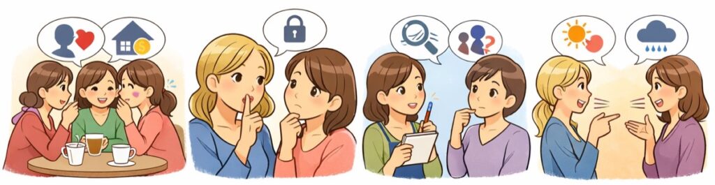 噂話や詮索が好きなママ友
