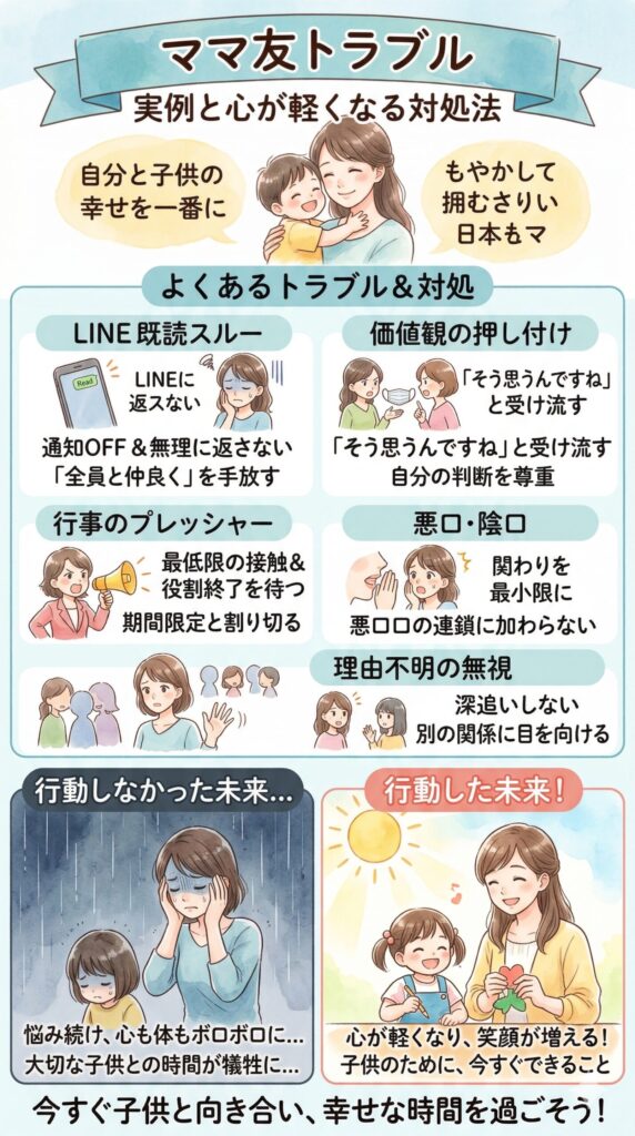 ママ友とのトラブルの実例