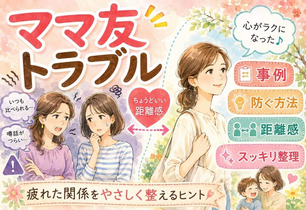 ママ友とのトラブル事例とママ友とのトラブルを防ぐ方法｜疲れた関係をスッキリ整理する距離感のヒント集
