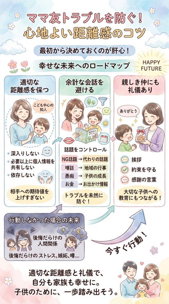 ママ友とのトラブルを防ぐ方法