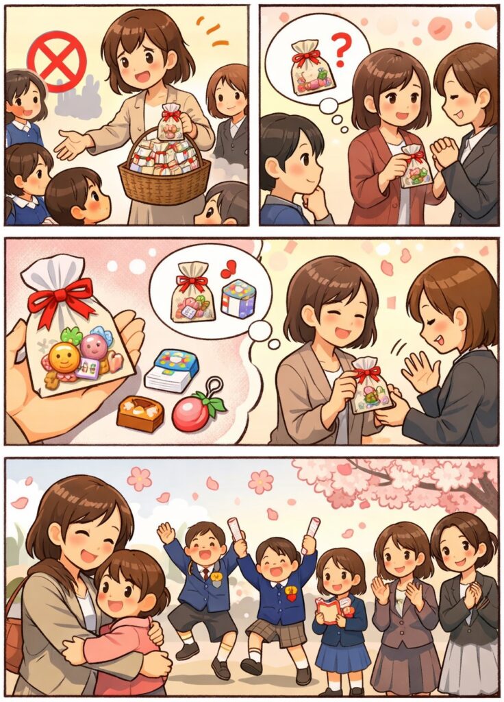 卒園式でプレゼントを配るママ友はどう思われる？禁止？必須？迷惑にならないプチギフトは？