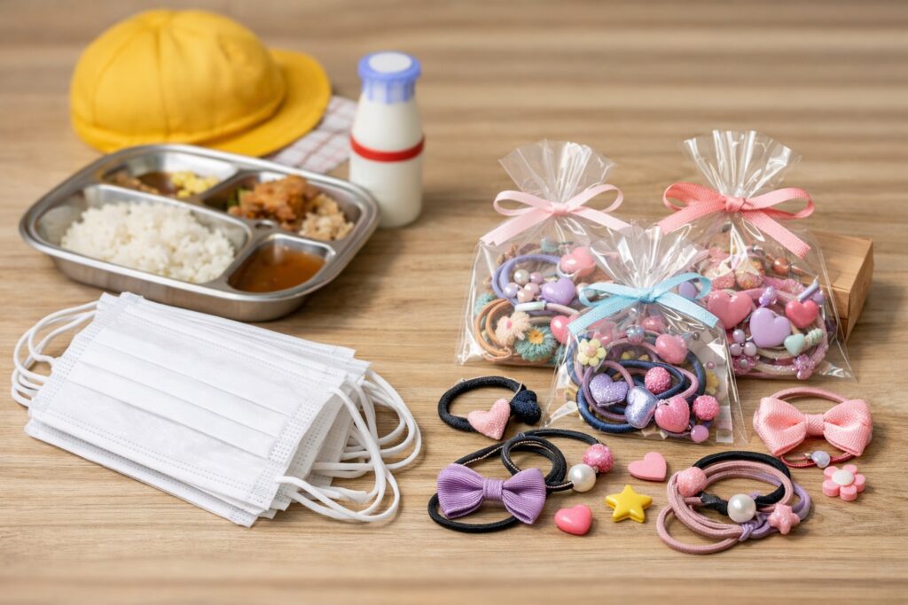 日用品（マスクや髪ゴム）