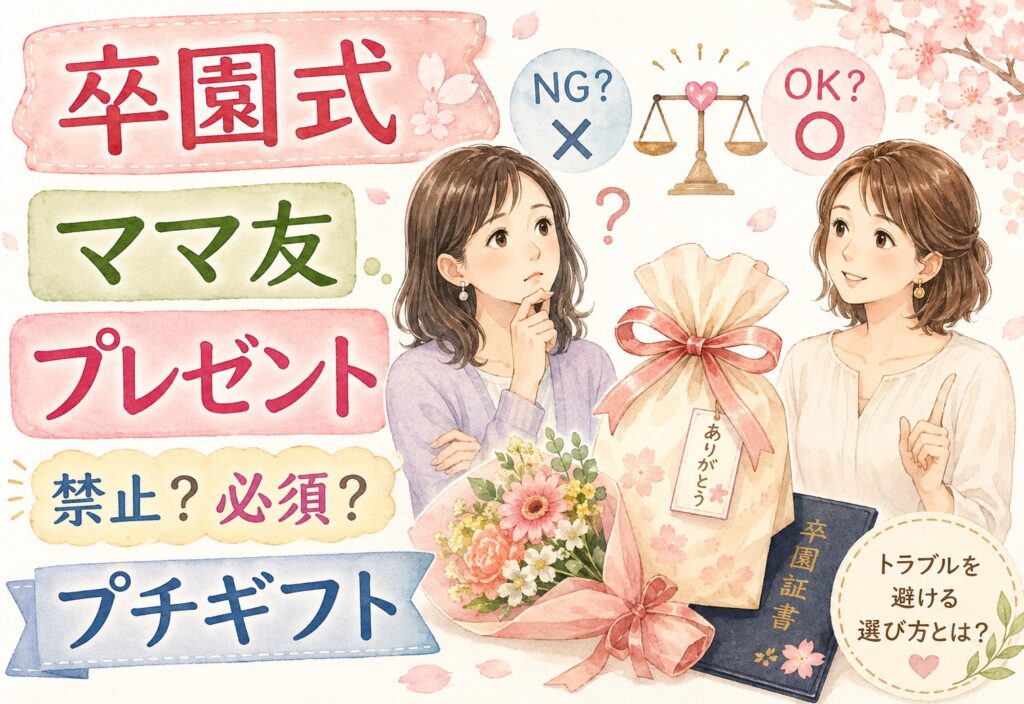 卒園式でプレゼントを配るママ友はどう思われる？禁止？必須？迷惑にならないプチギフトは？