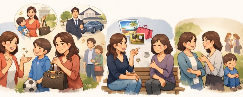 自慢やマウンティングをする