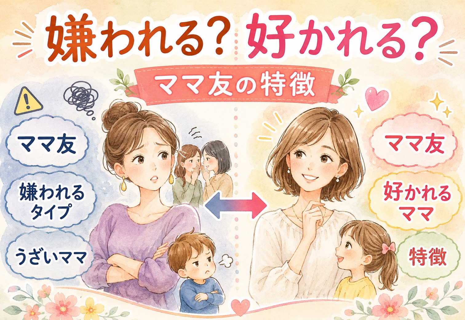 ママ友で嫌われるタイプは?うざいママはどんなケース?好かれるママの特徴は?
