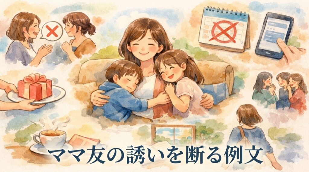 ママ友の誘いを断る例文5選｜罪悪感なくキャンセルして良好な距離感を保つ方法