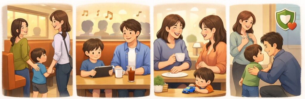 子どもの特性に配慮した座席の配置をしてくれた