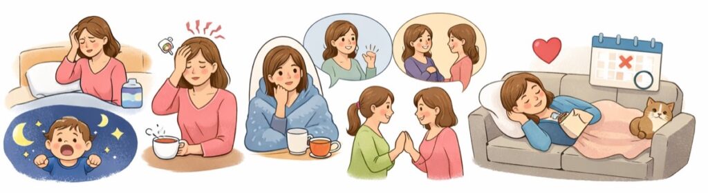 体調が悪いことを理由にする