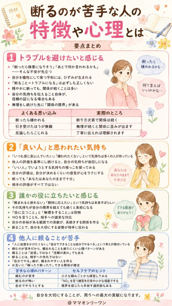 断るのが苦手な人の特徴や心理とは