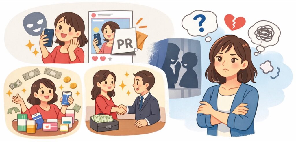 不信感を抱かせる広告投稿