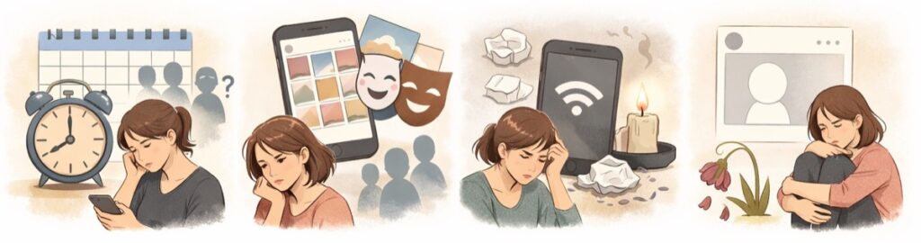 投稿スケジュールを気にしすぎる行動