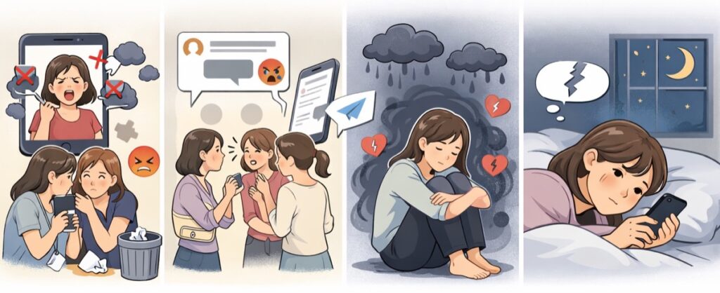 共感を得られないネガティブな投稿やコメント