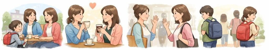 子どもを中心にした親同士のつながりを意識する