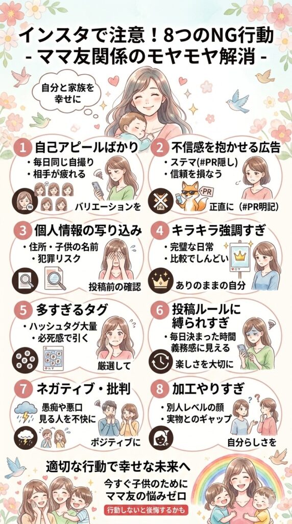 インスタで注意したい8つのNG行動
