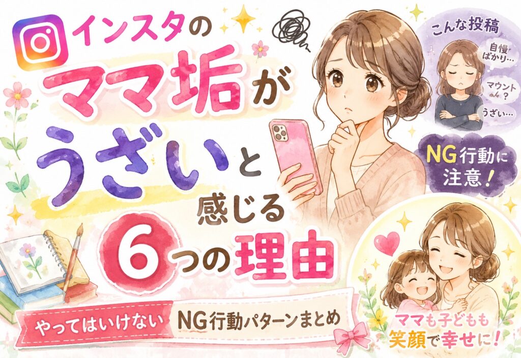 インスタのママ垢がうざいと感じる6つの理由｜やってはいけないNG行動パターンまとめ