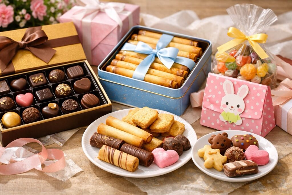 普段買わない高級なお菓子も人気