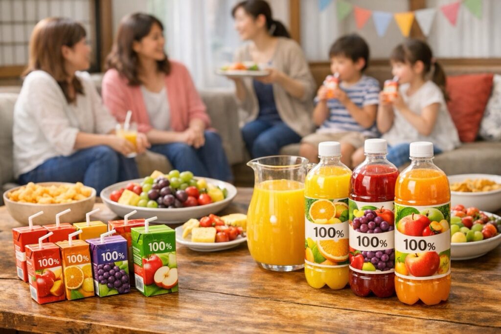 人数がわからない時は「フルーツジュース」